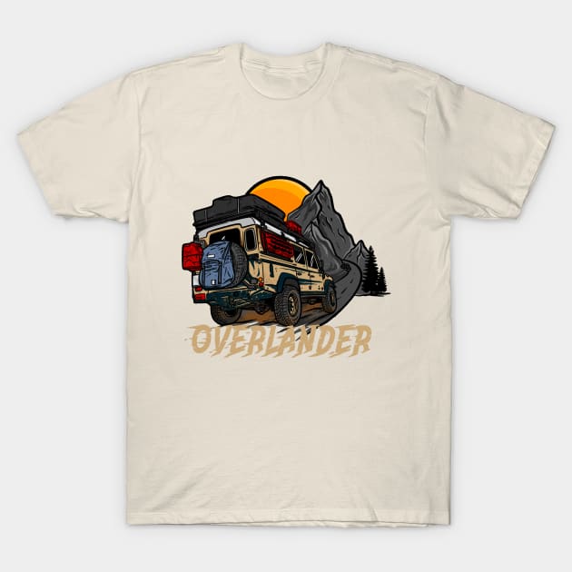 Creme Land Rover Defender Adventure Seeker T-Shirt by 4x4 Sketch